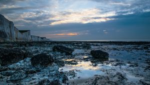 Preview wallpaper stones, water, rocks, landscape, sky