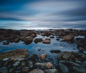 Preview wallpaper stones, water, sea, nature, sky