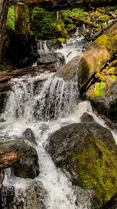 Preview wallpaper stones, water, stream, nature