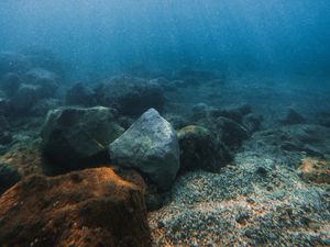 Preview wallpaper stones, water, underwater, pebbles