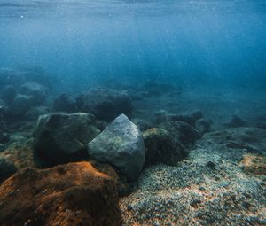 Preview wallpaper stones, water, underwater, pebbles