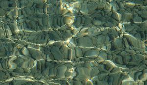Preview wallpaper stones, water, underwater, light, glare, nature