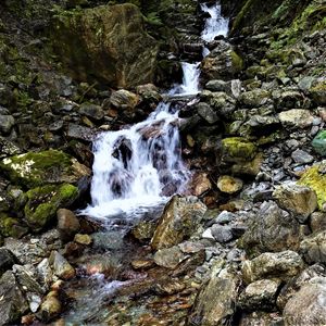 Preview wallpaper stones, waterfall, trees, nature