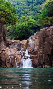 Preview wallpaper stones, waterfall, water, nature