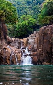 Preview wallpaper stones, waterfall, water, nature