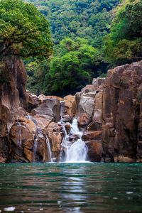 Preview wallpaper stones, waterfall, water, nature