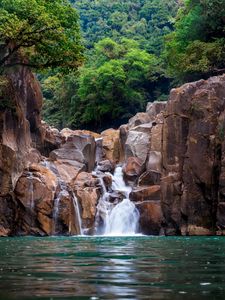 Preview wallpaper stones, waterfall, water, nature