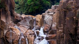 Preview wallpaper stones, waterfall, water, nature