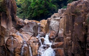 Preview wallpaper stones, waterfall, water, nature
