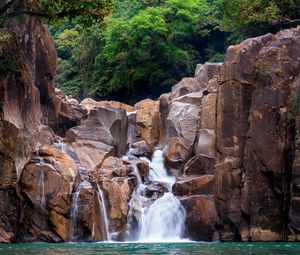 Preview wallpaper stones, waterfall, water, nature