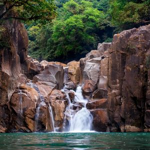 Preview wallpaper stones, waterfall, water, nature