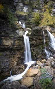 Preview wallpaper stones, waterfalls, river, water, rocks, mountains, nature