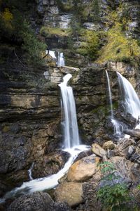 Preview wallpaper stones, waterfalls, river, water, rocks, mountains, nature