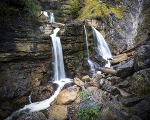 Preview wallpaper stones, waterfalls, river, water, rocks, mountains, nature