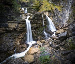 Preview wallpaper stones, waterfalls, river, water, rocks, mountains, nature