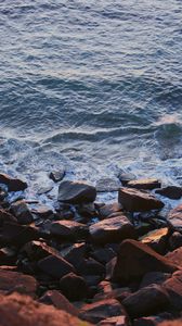 Preview wallpaper stones, waves, water, sea, shore