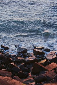 Preview wallpaper stones, waves, water, sea, shore