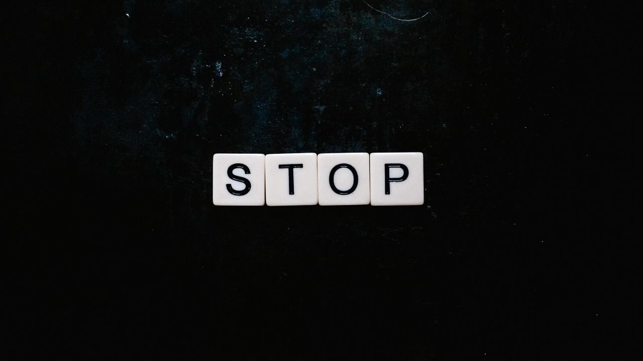 Wallpaper stop, letters, word