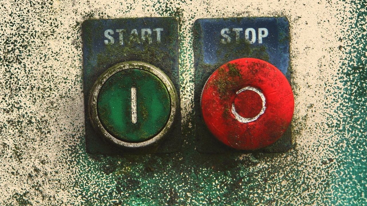 Wallpaper stop, start, signs, buttons, green, red