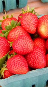 Preview wallpaper strawberries, berries, basket