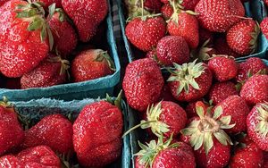 Preview wallpaper strawberries, berries, fruit, ripe, fresh