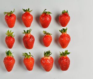 Preview wallpaper strawberries, berries, minimalism, juicy, ripe