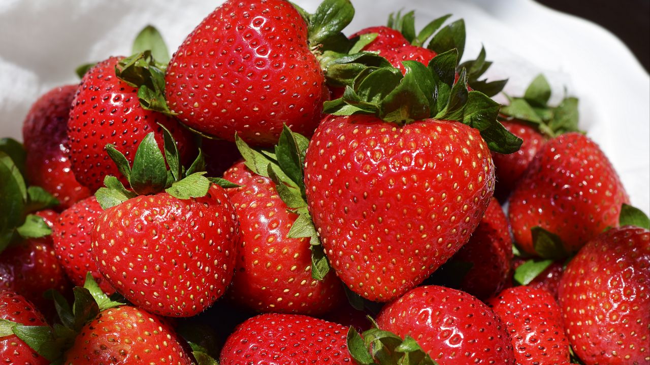 Wallpaper strawberries, berries, ripe, juicy