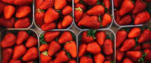 Preview wallpaper strawberries, berries, ripe, baskets