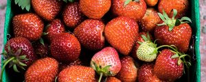 Preview wallpaper strawberries, berries, ripe, summer