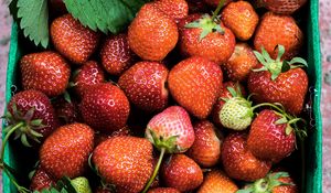 Preview wallpaper strawberries, berries, ripe, summer