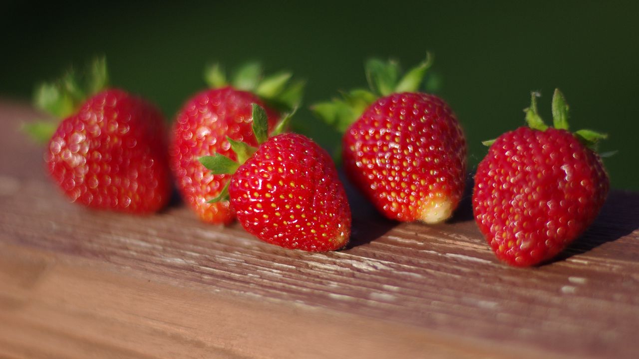 Wallpaper strawberries, berries, surface, macro