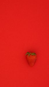 Preview wallpaper strawberries, berry, red background