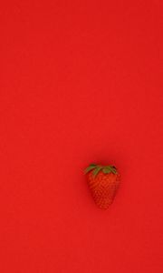 Preview wallpaper strawberries, berry, red background