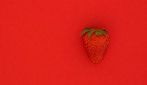 Preview wallpaper strawberries, berry, red background