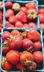 Preview wallpaper strawberry, berries, fruit, fresh, box