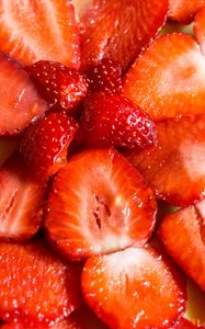 Preview wallpaper strawberry, berries, fruit, ripe, red