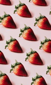 Preview wallpaper strawberry, berries, red, ripe, pattern