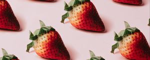 Preview wallpaper strawberry, berries, red, ripe, pattern