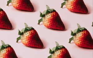 Preview wallpaper strawberry, berries, red, ripe, pattern