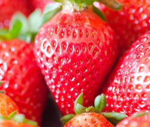 Preview wallpaper strawberry, berries, red, macro