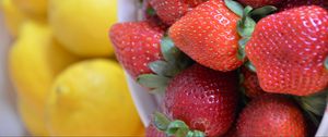 Preview wallpaper strawberry, berry, blur, food, red