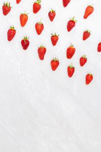 Preview wallpaper strawberry, berry, fruit, background, white