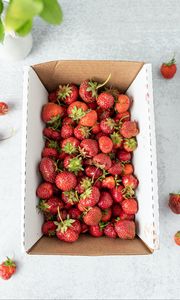 Preview wallpaper strawberry, berry, fruit, box