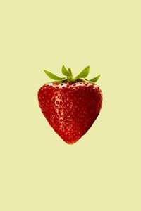 Preview wallpaper strawberry, berry, fruit, macro, beige