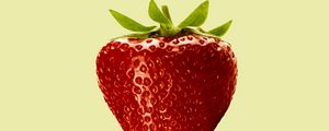 Preview wallpaper strawberry, berry, fruit, macro, beige