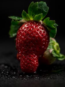 Preview wallpaper strawberry, berry, light, close-up