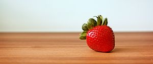 Preview wallpaper strawberry, berry, macro, minimalism