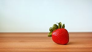 Preview wallpaper strawberry, berry, macro, minimalism