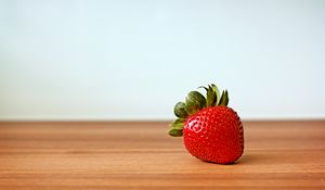 Preview wallpaper strawberry, berry, macro, minimalism