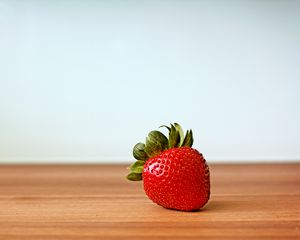 Preview wallpaper strawberry, berry, macro, minimalism